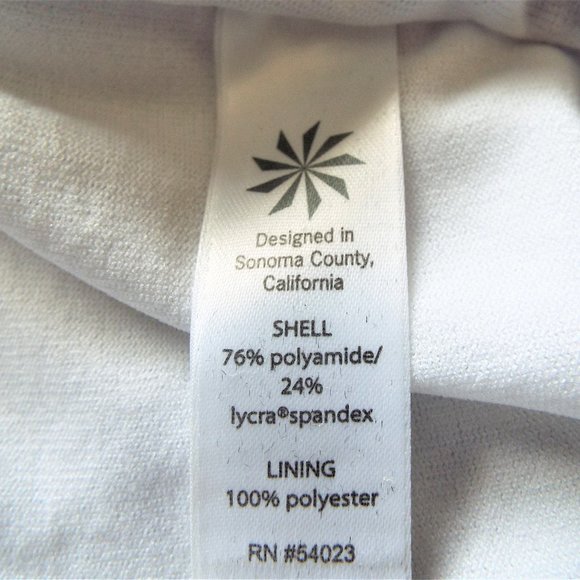 Athleta Navy Blue Auqualux Aztec Print Strappy Swim Tankini Top Size Small - Picture 5 of 7